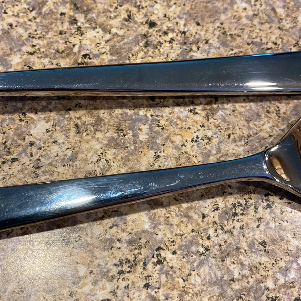 Barenthal Stainless 18/10 Serving Fork and Spoon France Silver